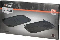 Grillplate helstøpt 49,5 x 27,3 cm - Grillekspert Premium