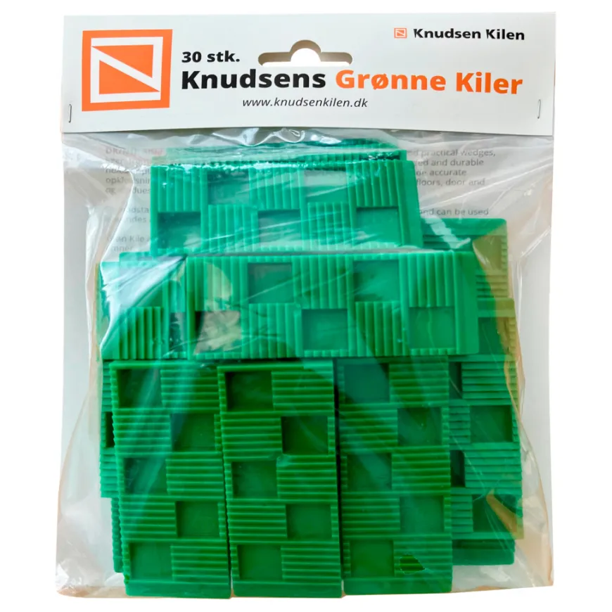 Grønn kile Knudsen 80 x 30 x 10 mm
