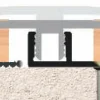 Gulvprofil basis aluminium - 6-10 mm x 0,9 meter