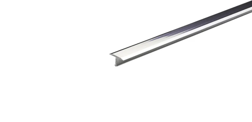 Gulvprofil T - sølv - 9 x 14 mm x 0,9 meter