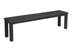 Hagebenk 150 x 33 x 42 cm i svart grunnmalt furutre