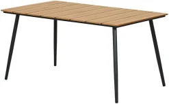 Hagebord Beijing svart/teak 148 x 85 cm - Sunlife®
