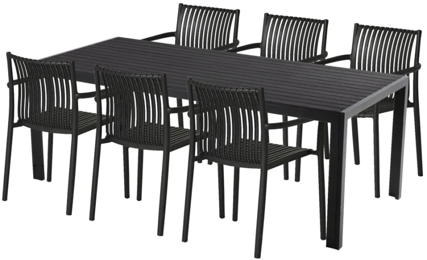 Hagebord Havanna 205 x 90 cm i alu/nonwood - Sunlife®