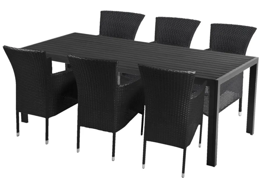 Hagebord Havanna 205 x 90 cm i alu/nonwood - Sunlife®