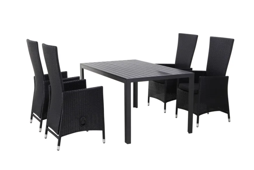 Hagebord Havanna 150 x 90 cm i alu/nonwood - Sunlife®