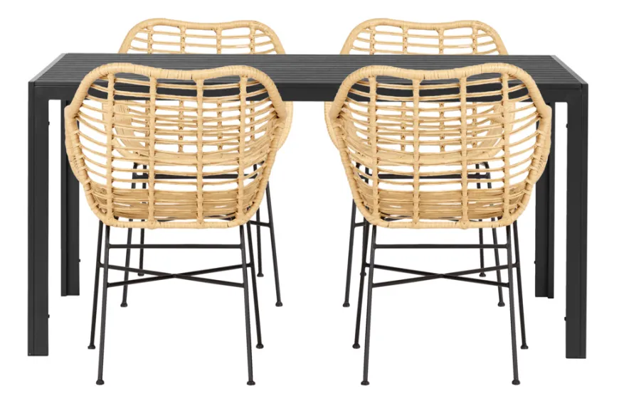 Hagebord Havanna 150 x 90 cm i alu/nonwood - Sunlife®