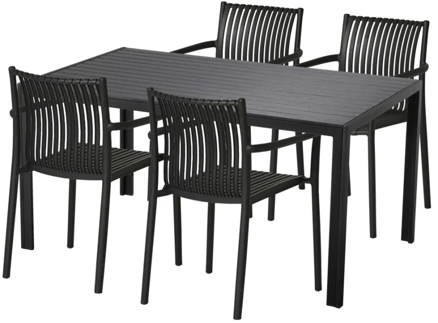 Hagebord Havanna 150 x 90 cm i alu/nonwood - Sunlife®