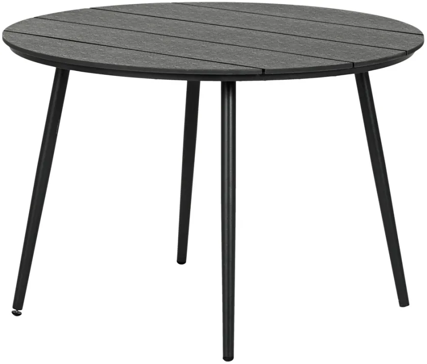 Hagebord Madrid svart Ø110 cm - Sunlife®