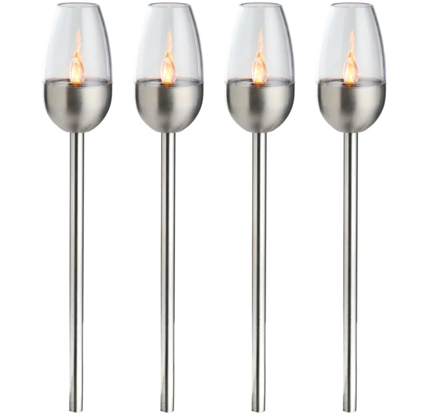 Hagefakler med solceller 38 cm 4-pk. - Garden®