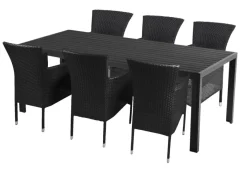 Hagestol Bangkok i metall og svart polyrotting - Sunlife®