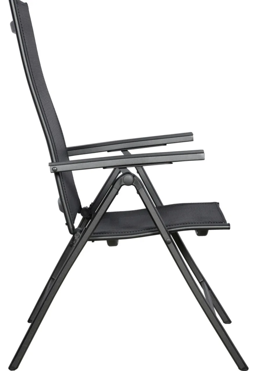 Hagestol Kingston 6 posisjoner svart - Sunlife®
