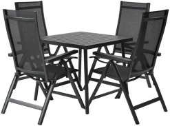 Hagestol Kingston 6 posisjoner svart - Sunlife®