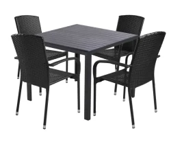 Hagestol Lissabon rotting/metall svart - Sunlife®