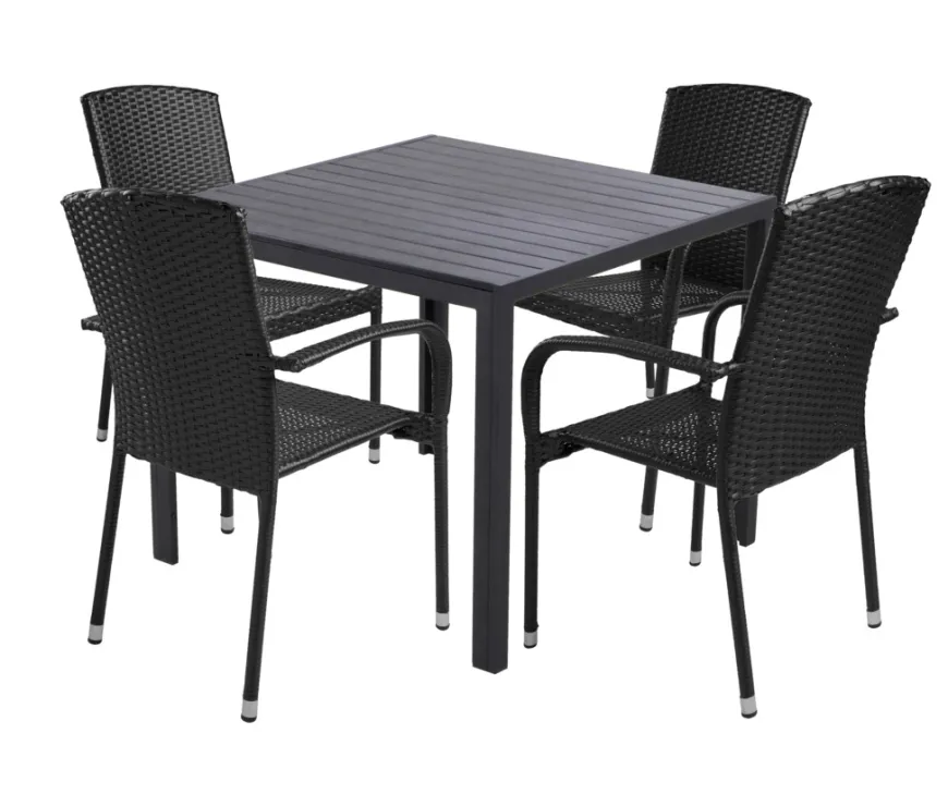 Hagestol Lissabon rotting/metall svart - Sunlife®