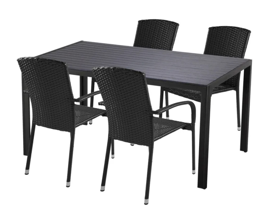 Hagestol Lissabon rotting/metall svart - Sunlife®