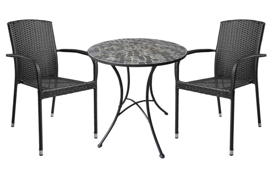 Hagestol Lissabon rotting/metall svart - Sunlife®