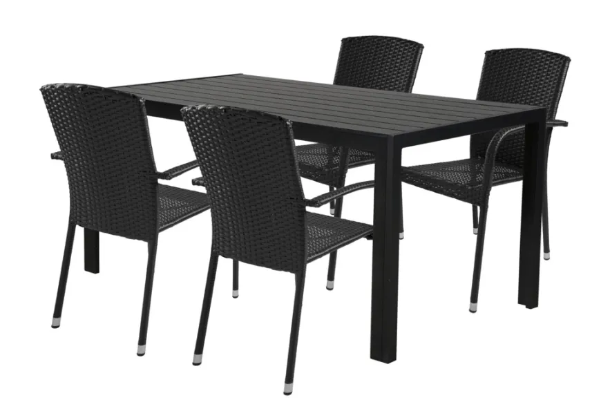 Hagestol Lissabon rotting/metall svart - Sunlife®