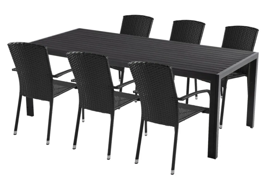 Hagestol Lissabon rotting/metall svart - Sunlife®