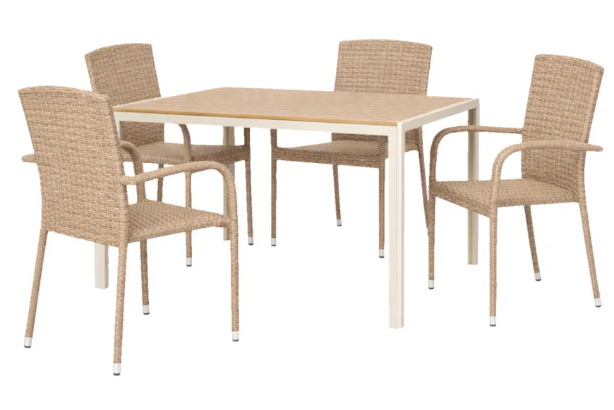 Hagestol Lissabon rotting/metall natur - Sunlife®
