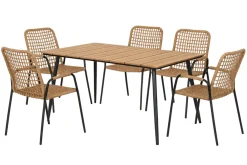Hagestol Madison svart/natur – Sunlife®