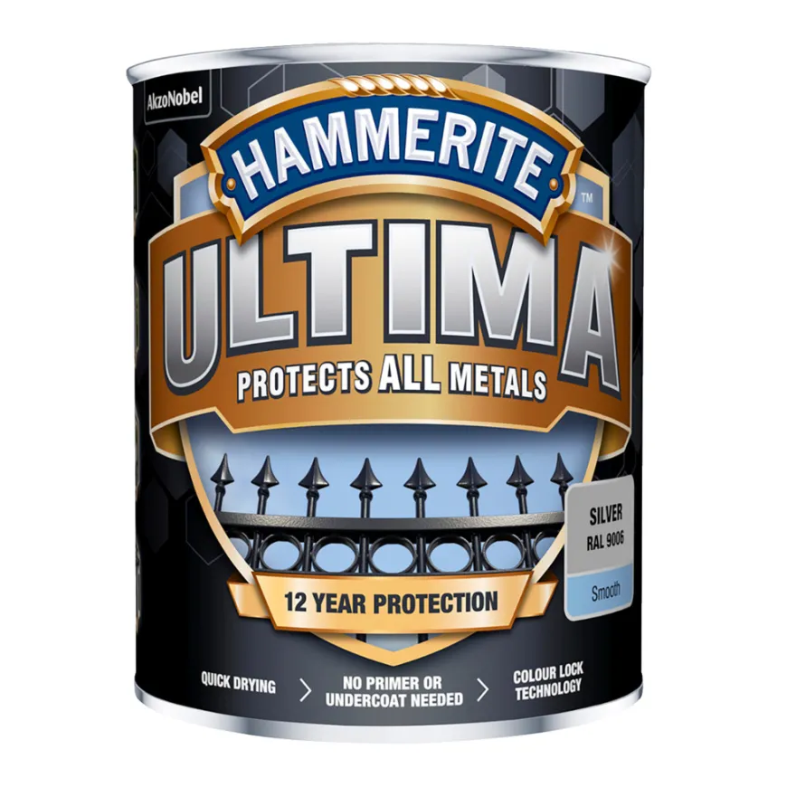 Hammerite Ultima sølv metallmaling 750 ml