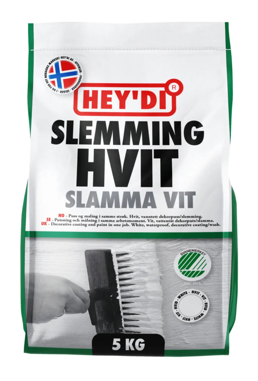 Hey'di slemming dekorpuss hvit 5 kg