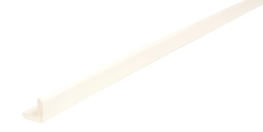 Hjørnelist plast hvit – 20 x 20 x 3000 mm