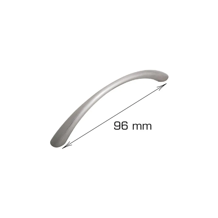 Håndtak flat bue stål 96 mm - 2 stk.