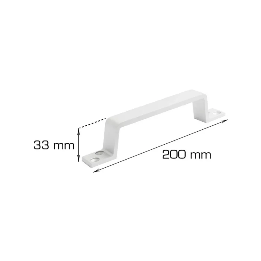 Håndtak vinklet 33 x 200 mm