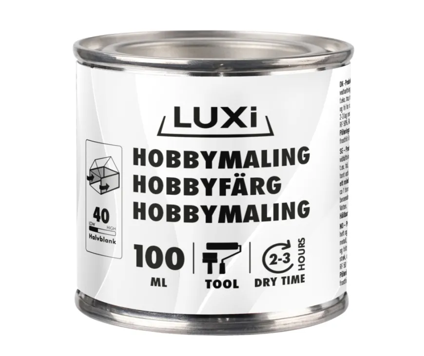 Hobbymaling rød 100 ml - Luxi