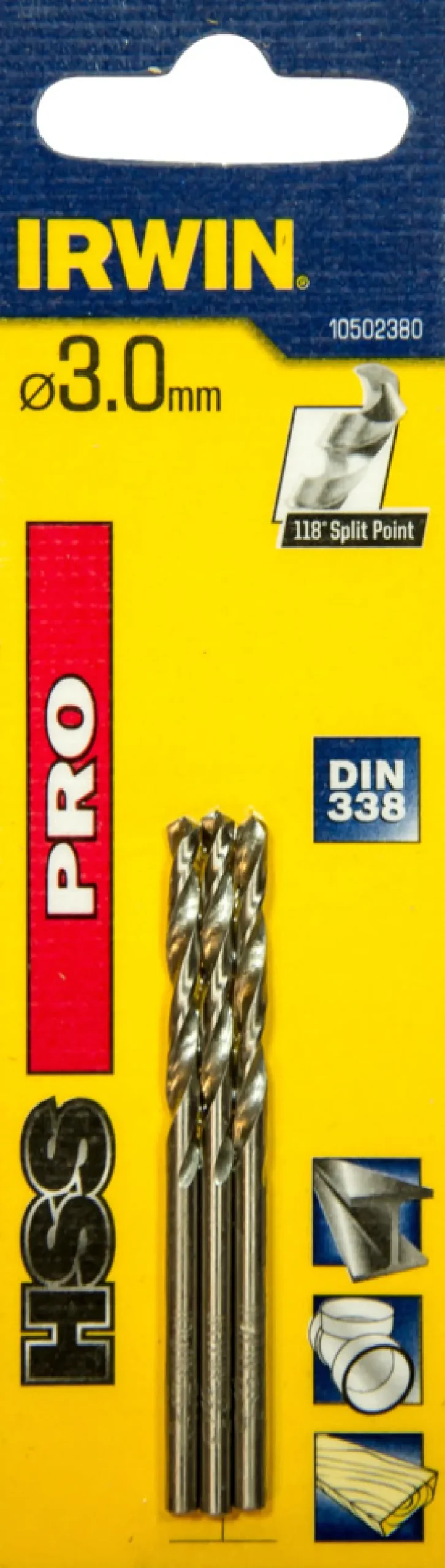 Irwin HSS Pro bor 3 mm 3 stk.