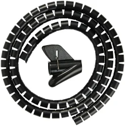Kabelskjuler svart Ø 20 mm x 1,5 meter - PRIZE