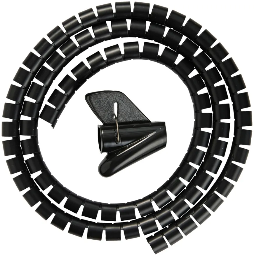 Kabelskjuler svart Ø 20 mm x 1,5 meter - PRIZE