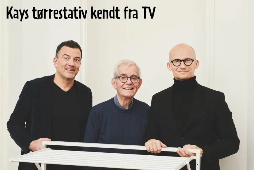 KAY vegghengt tørkestativ 100 x 61 x 68 cm - hvit