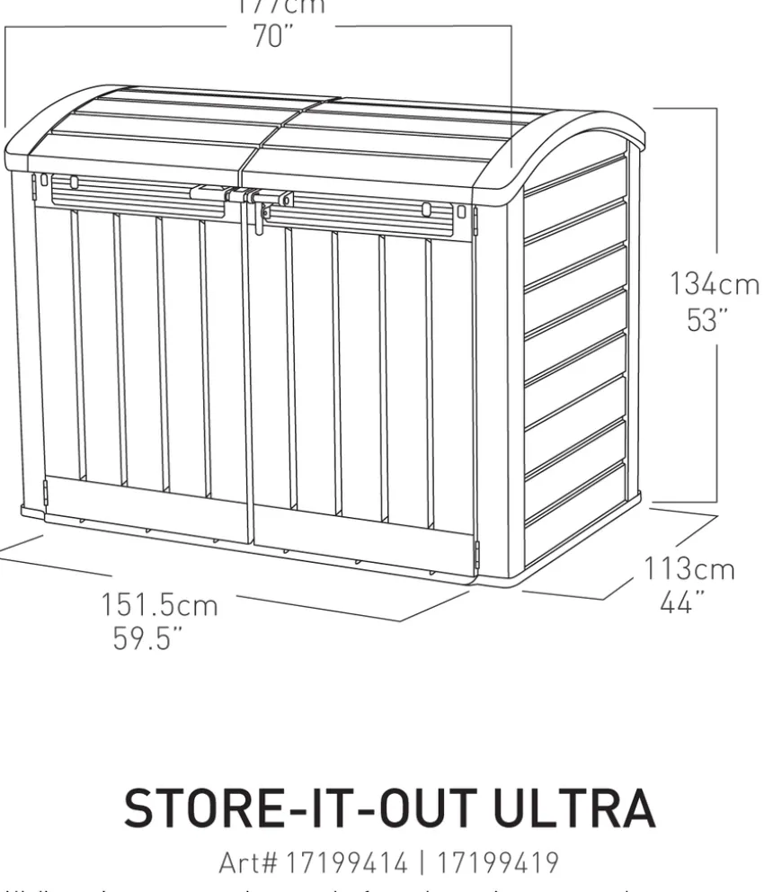 Keter Store-It-Out Ultra oppbevaringsbod 2000 liter