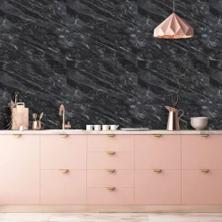 Kitchenline Kjøkkenplate Marmor Black 610 x 610 mm