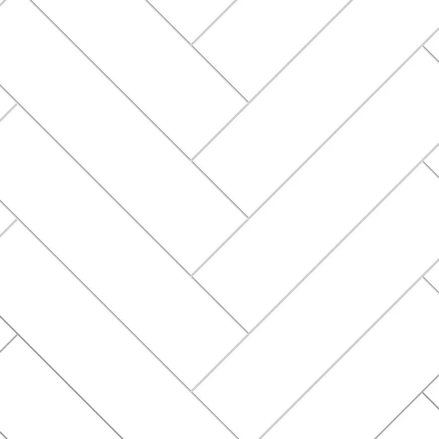 Kitchenline Kjøkkenplate White Herringbone 610 x 610 mm