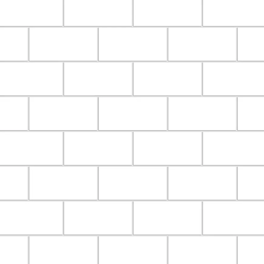 Kitchenline Kjøkkenplate White Brick 610 x 610 mm
