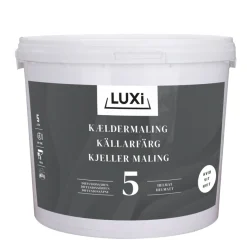 Kjellermaling glans 2 hvit 5 liter - Luxi
