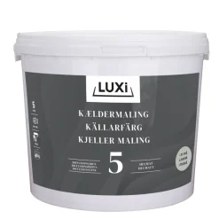 Kjellermaling glans 5 lys betonggrå 5 liter - Luxi