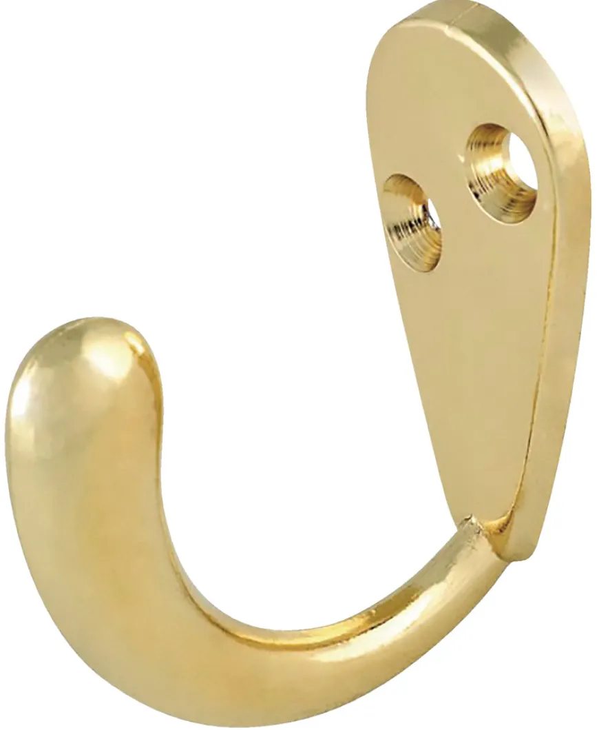 Klesknagg enkel messing