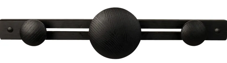 Knagg Ø45 mm svartmalt eik