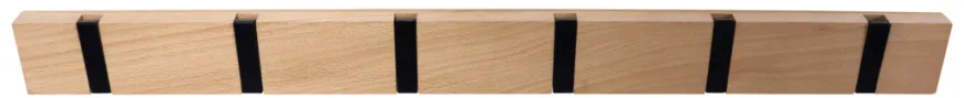 Knaggrekke flex lys eik 6 knagger 60 cm