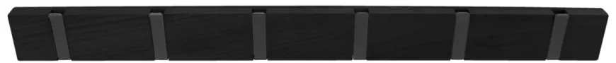 Knaggrekke flex svart eik 6 knagger 60 cm