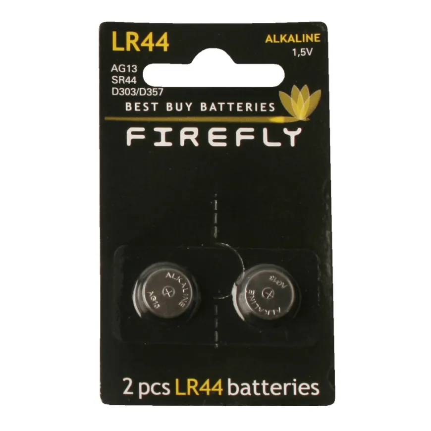 Knappcellebatteri LR44 2 stk. Firefly