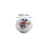 Knott porselen hvit deko 32 mm - 2 stk.