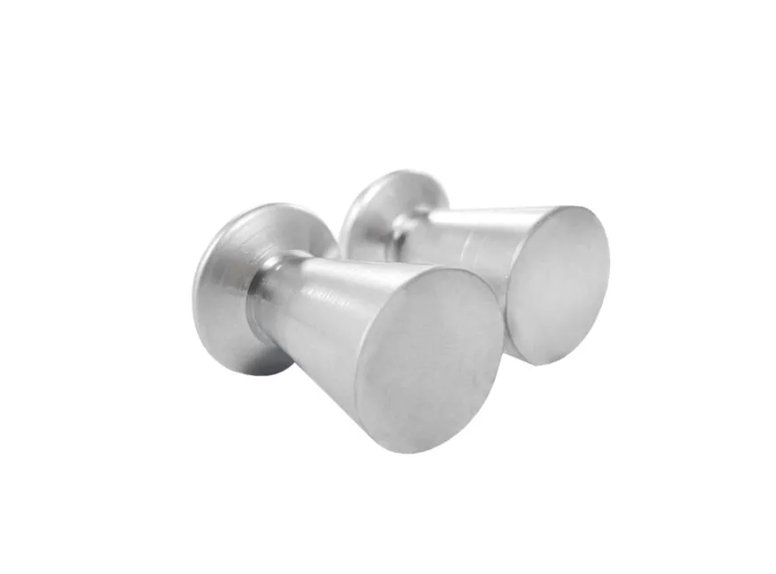 Knott trapez 13 mm matt krom - 2 stk.