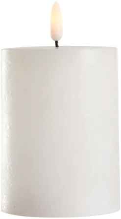 Kubbelys med 3D LED-flamme H10 cm