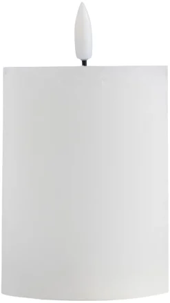 Kubbelys med 3D LED-flamme H10 cm
