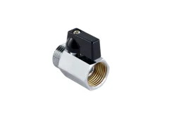 Kulekran 1/2" x 1/2" svart grep